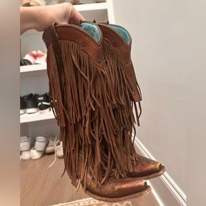 Corral Western Boots with Fringe 7n